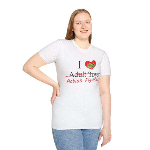 Action Figures Collector Unisex T-Shirt - I Love Adult Toys Design - Image 2