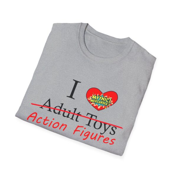 Action Figures Collector Unisex T-Shirt - I Love Adult Toys Design - Image 8
