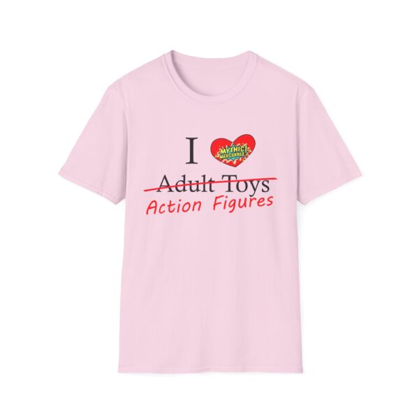 Action Figures Collector Unisex T-Shirt - I Love Adult Toys Design - Image 9