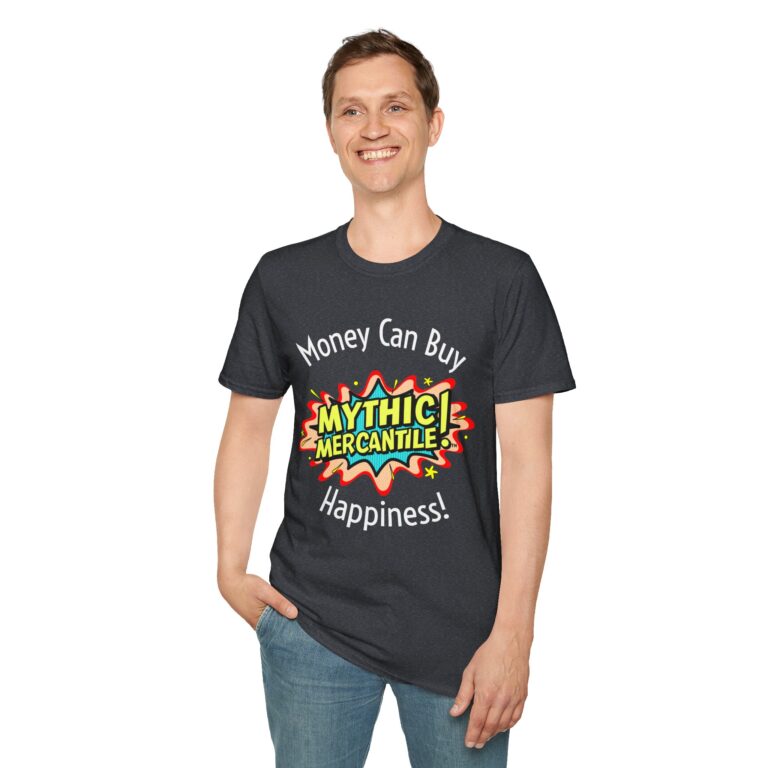 Mythic Mercantile Happiness T-Shirt - Unisex Softstyle Tee - Image 5