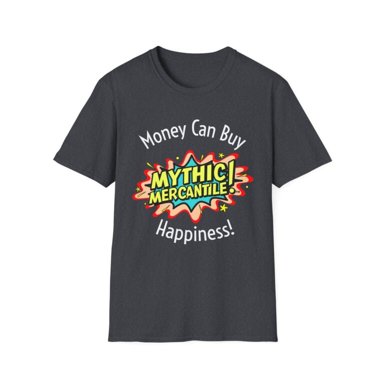 Mythic Mercantile Happiness T-Shirt - Unisex Softstyle Tee - Image 4