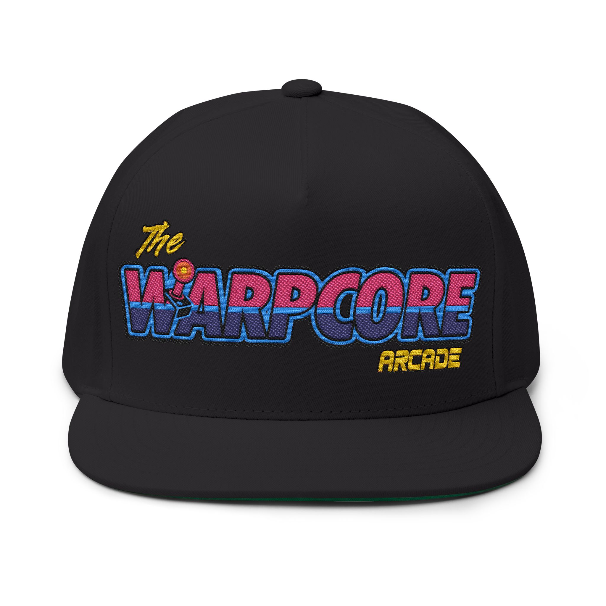 The Warpcore Arcade Retro Embroidered Flat Bill Cap – Snapback - Image 5