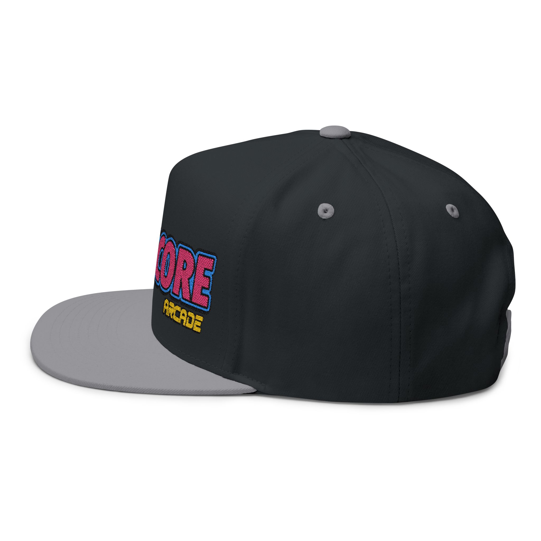 Warpcore Arcade Embroidered Flat Bill Cap — Retro Gaming Snapback - Image 3