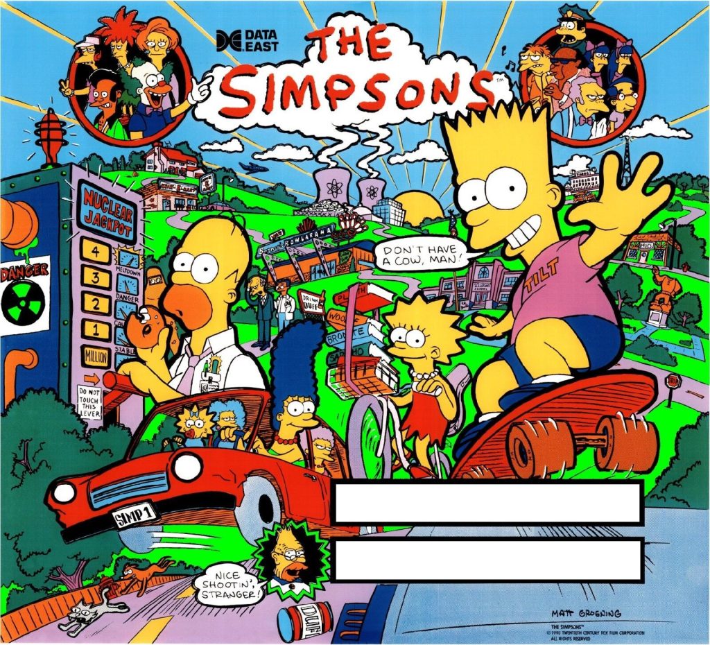 Simpsons Data East Backboard