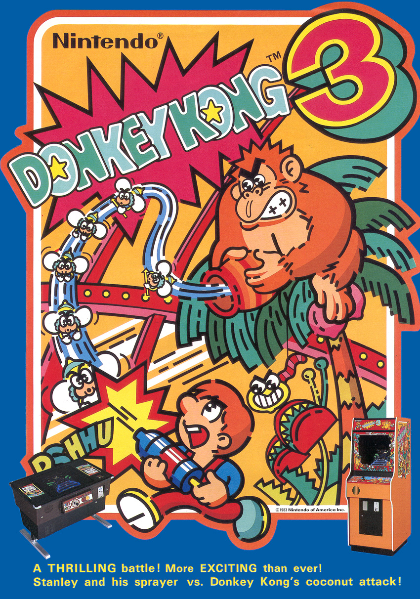 Donkey Kong 3 arcade artwork