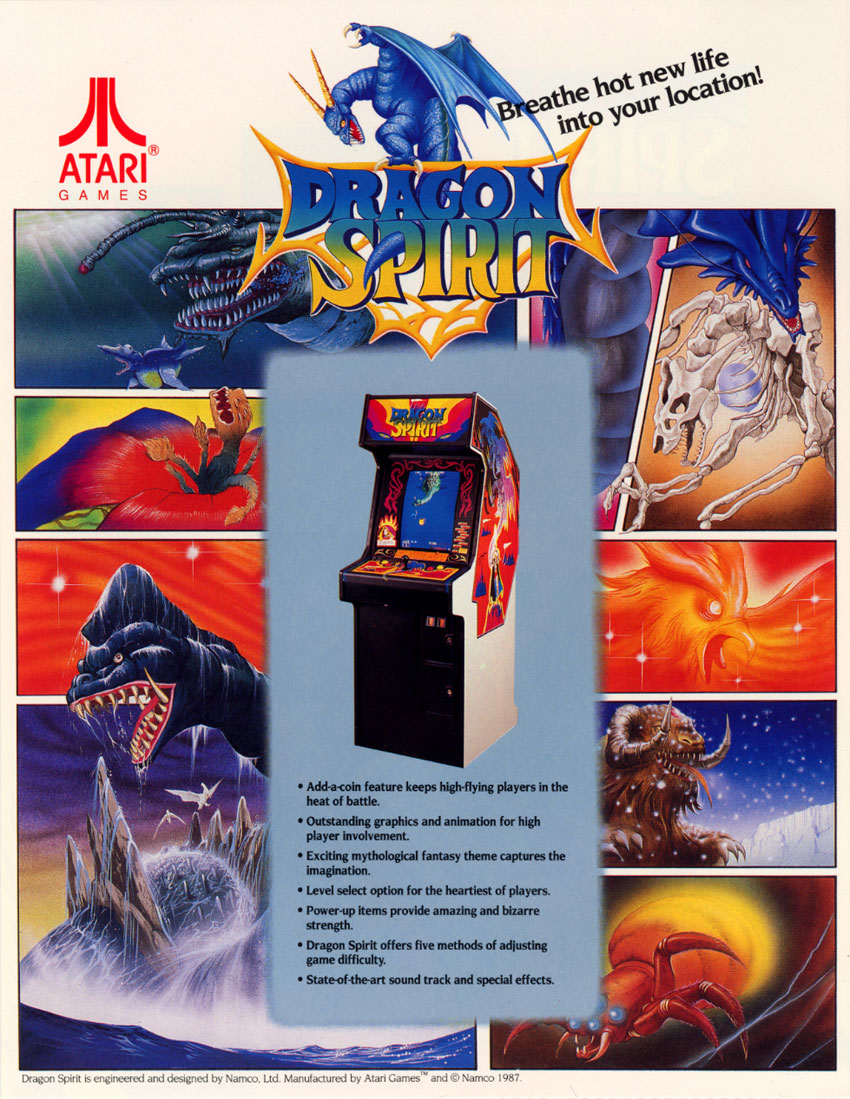 Dragon Spirit arcade artwork
