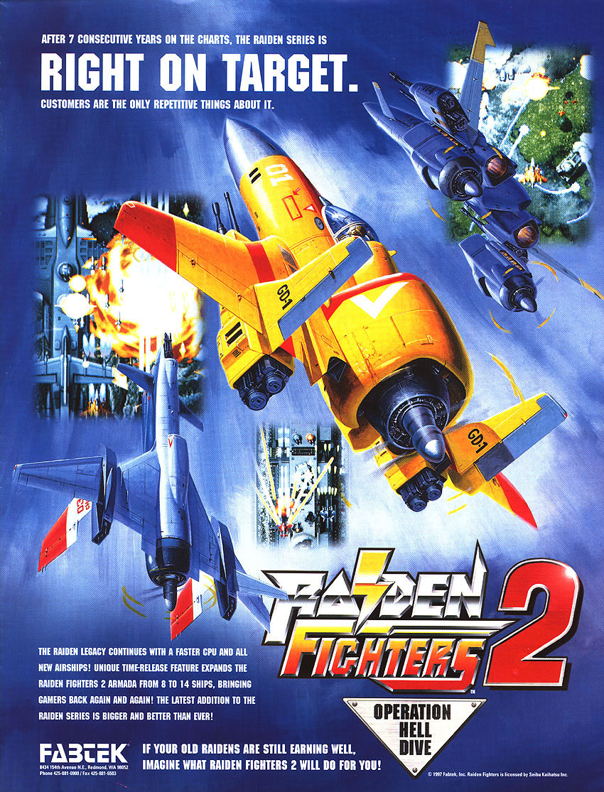 Raiden Fighters 2 Operation Hell Dive Flyer