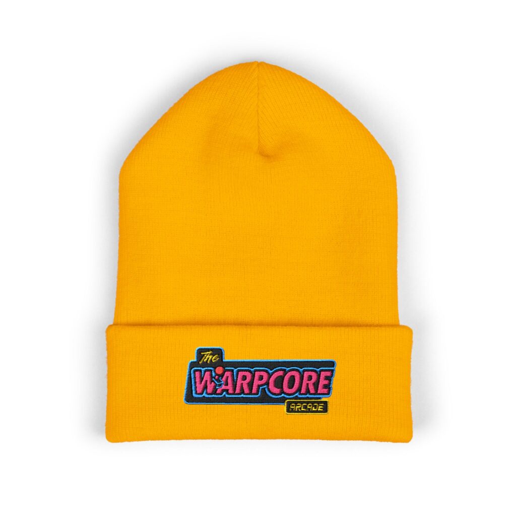 Retro Embroidered Beanie — Cuffed Knit Hat