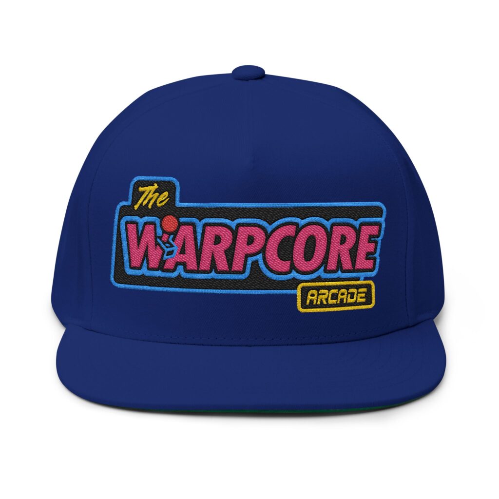 The Warpcore Arcade Retro Embroidered Flat Bill Cap – Snapback